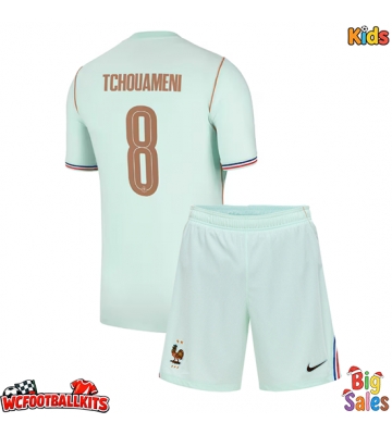 France Aurelien Tchouameni #8 Replica Away Stadium Kit for Kids World Cup 2026 Short Sleeve (+ pants)